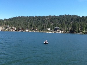 Fishing boat on Big Bear Lake