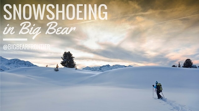 man snowshoeing